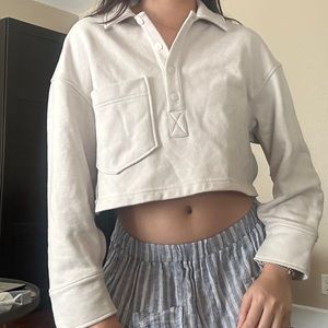 Zara cropped sweatshirt